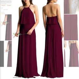 Maroon Bridesmaid Dress Size 2